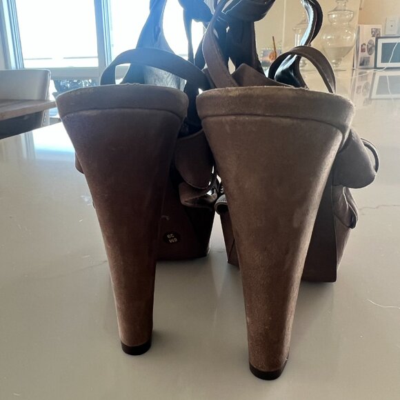 Vera Wang Lavender Label Suede Platform Sandals - Picture 5 of 5